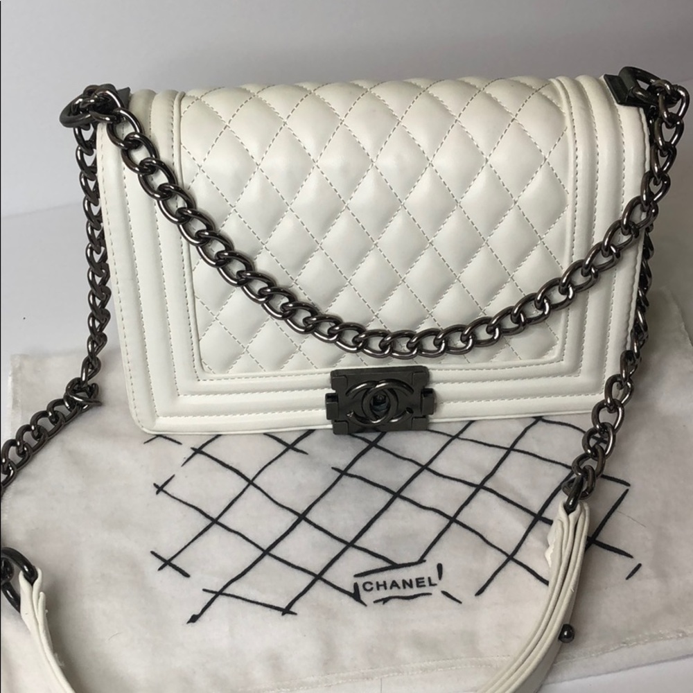 Calfskin quilted purse